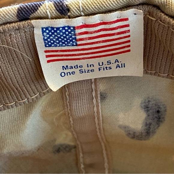 VTG 1991 Operation Desert Storm Plastic Snapback Ball Cap Hat Camo Eagle OSFA - Picture 8 of 13